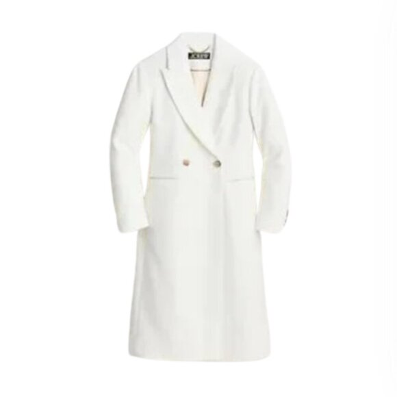 NWT JCrew Mirabelle Top Coat Womens 00 Ivory Cream Italian Wool Cashmere BM546 - Picture 11 of 11